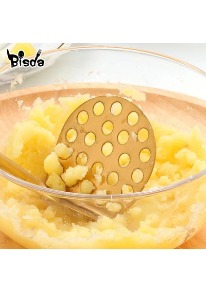 Uzun Altın Tarzı Patates Ezici Paslanmaz Çelik Püresi Itici Mutfak Gereçleri Meyve Sebze Kırıcı Iki Stil Baskı Aparatı Pişirme Gadget'ı (Yurt Dışından) fırsatları