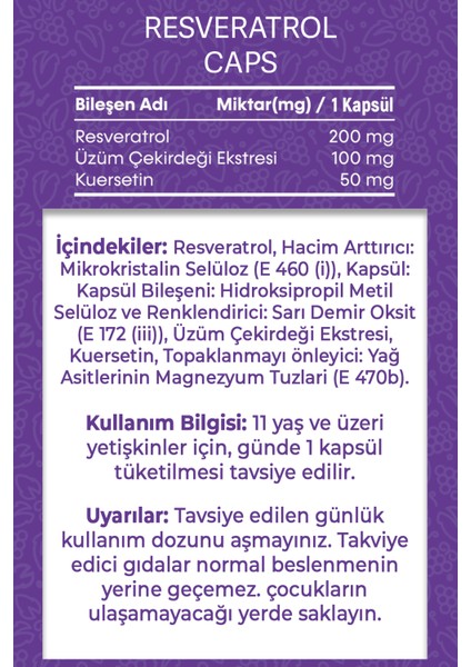 Resveratrol Caps 20 Kapsül