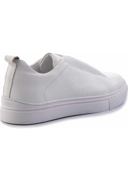 Beyaz Hakiki Deri Erkek Sneaker E01585712803 fırsatları