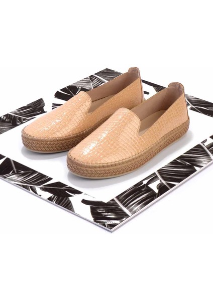Nude Kroko Kadın Espadril K01309230811