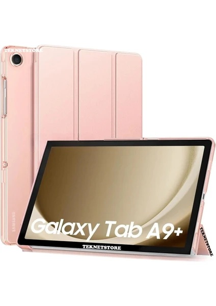 Samsung Galaxy Tab A9 Plus SM-X210 11 Inç Tablet Uyumlu Standlı Akıllı Kılıf Smart Cover Siyah