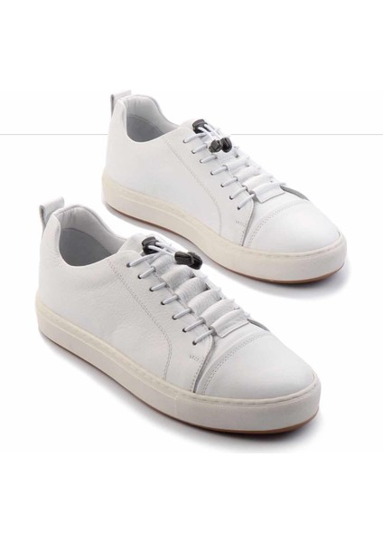 Beyaz Hakiki Deri Erkek Casual Ayakkabı E01380110903