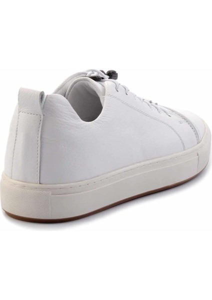Beyaz Hakiki Deri Erkek Casual Ayakkabı E01380110903 fırsatları