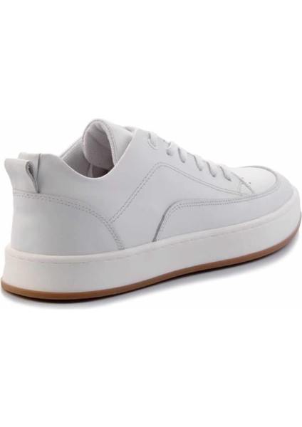 Beyaz Antik Hakiki Deri Erkek Casual Ayakkabı E01380107141 fırsatları