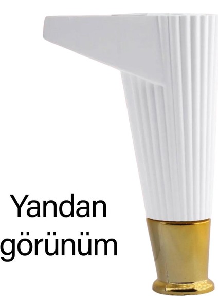 4 Adet Golden Ayak 15 cm Beyaz Altın Gold Mobilya Kanepe Sehpa Ünite Koltuk Ayağı Baza Ayak Ayakları