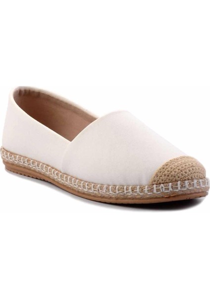 Beyaz Keten Kadın Espadril K01125010018 modelleri