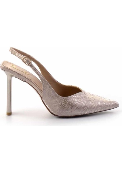 Rose Parlak Saten Kadın Abiye Ayakkabı K01209222238