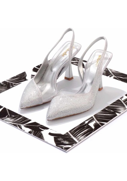 Lame Taşlı Kadın Abiye Ayakkabı K01231373087