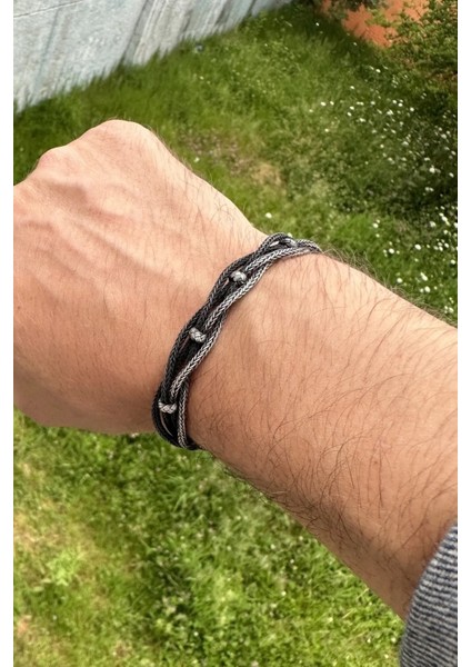 Oksitli Gümüş Kazaziye 17 cm Bileklik