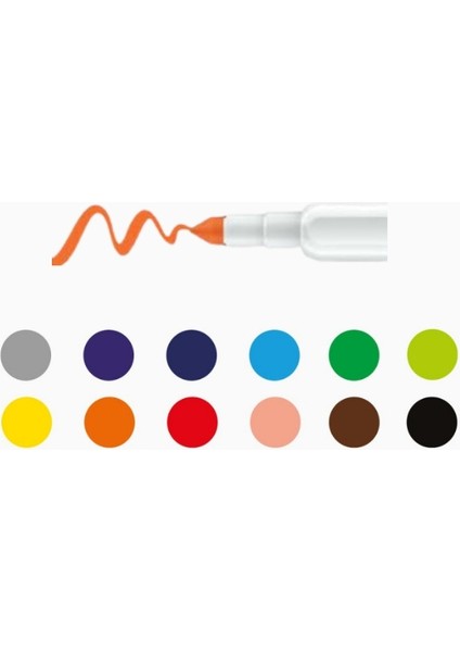 Plus Prisma Marker Fiber Uçlu Keçeli Kalem 12 Adet