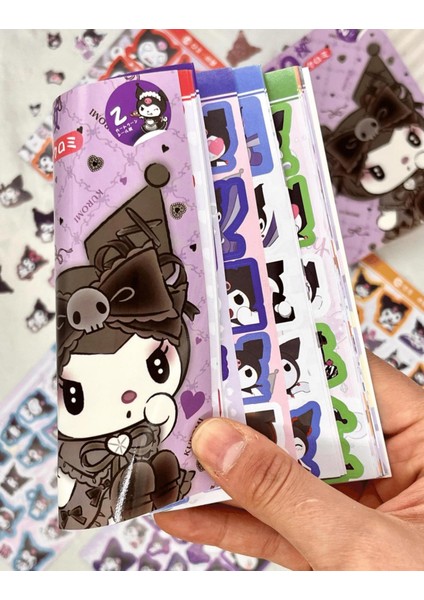 Sanrio Kuromi Karakteri Defter Sticker Bullet Journal Defter Süsleme Çıkartma modelleri