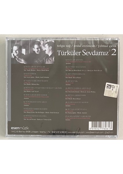 Tolga Sağ-Erdal Erzincan-Yılmaz Çelik Türküler Sevdamız 2 CD (Jelatininde Sıfır Cd)
