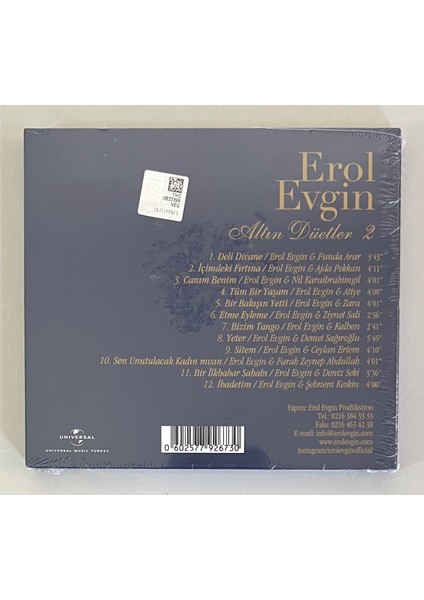 Erol Evgin Altın Düetler 2 CD (Jelatininde Sıfır Cd)