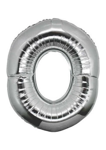 O Harf Gümüş Folyo Balon 34 Inc 80 cm