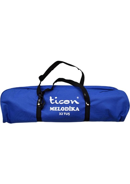 32 Tuşlu Bez Çanta Melodika Mavi modelleri