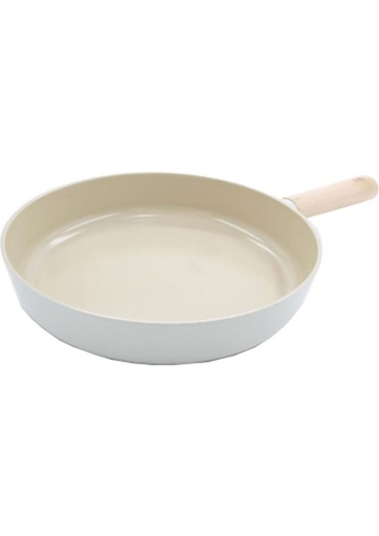 Döküm 28 cm Ahşap Saplı Bej Tava D-NEOF128