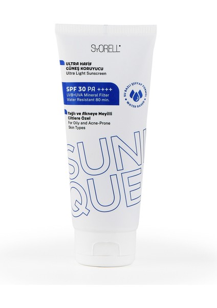 Sunıque Yağlı ve Akneli Ciltlere Özel Güneş Koruyucu Krem 30 Spf