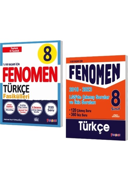 8. Sınıf Türkçe 8 Fasikül - LGS Çıkmış Sorular ve İkiz Soruları 2018-2023