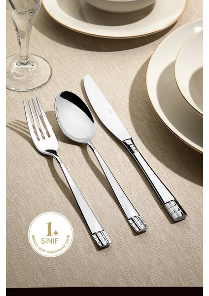 Didim Sade 12 Kişilik 89 Parça Kutulu Çatal Kaşık Bıçak Takımı