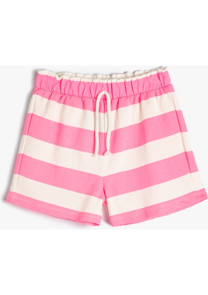 Şort Beli Bağlamalı Pamuklu