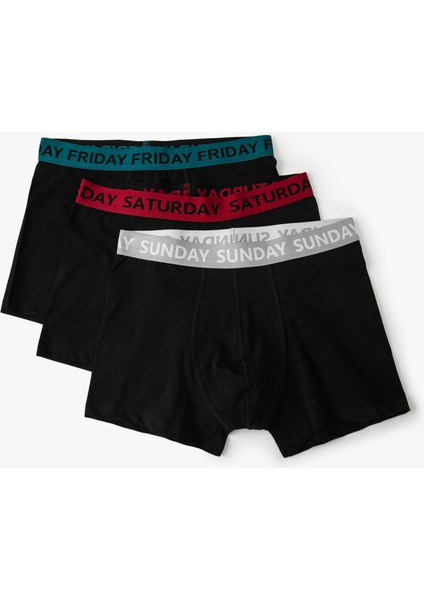 3'lü Boxer Seti Slogan Baskılı