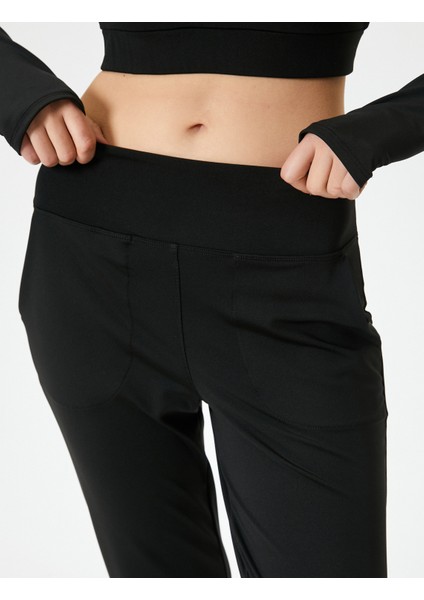 Spor Eşofman Pantolon Jogger Cepli Yüksek Bel Rahat Kalıp