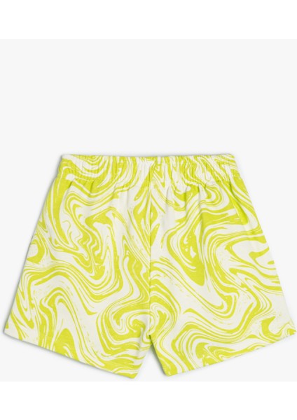 Şort Beli Bağlamalı Cepli Soyut Desenli modelleri