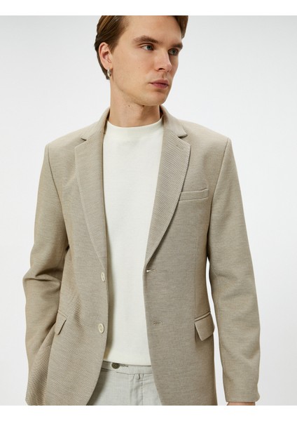 Blazer Ceket Slim Fit Düğmeli Cep Detaylı fiyatları