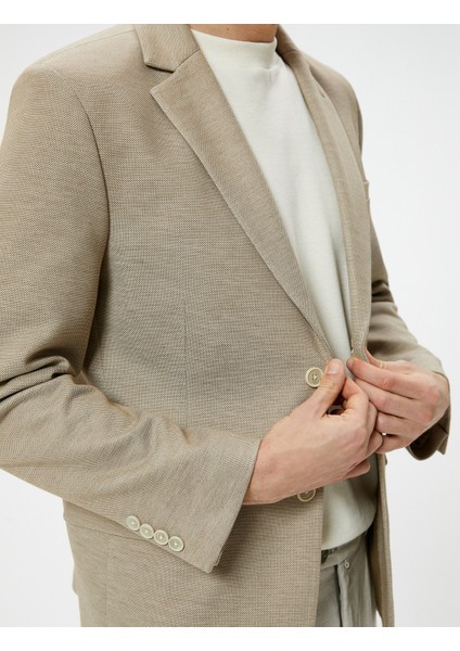 Blazer Ceket Slim Fit Düğmeli Cep Detaylı indirimleri