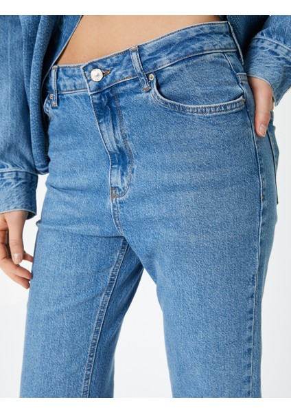 Kısa Ispanyol Paça Kot Pantolon Victoria Crop Flare Jeans