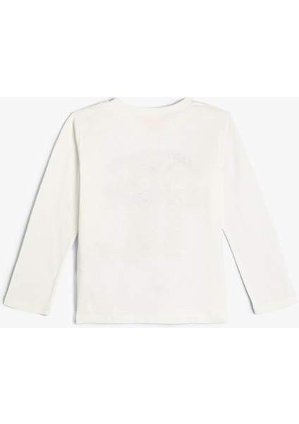 Tişört Uzun Kollu Bisiklet Yaka Pamuklu Ayıcık Baskılı fiyatları