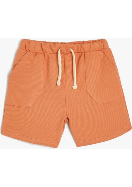 Basic Şort Beli Bağlamalı Cep Detaylı