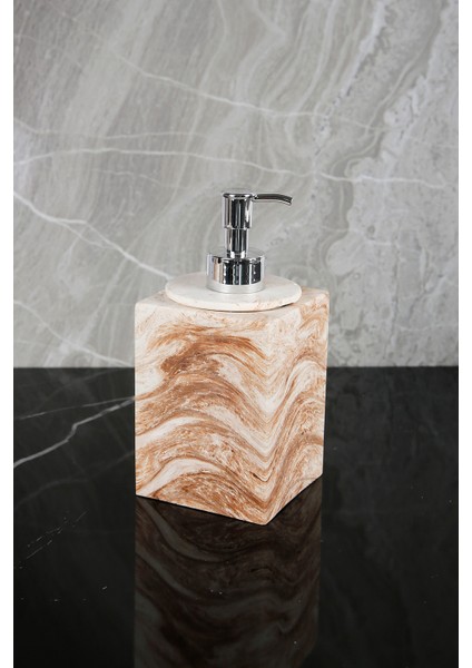 7 Parça Mermer Desenli Beton Banyo Seti Sıvı Sabunluk Diş Fırçalık Pamukluk Saksı Mumluk fırsatları