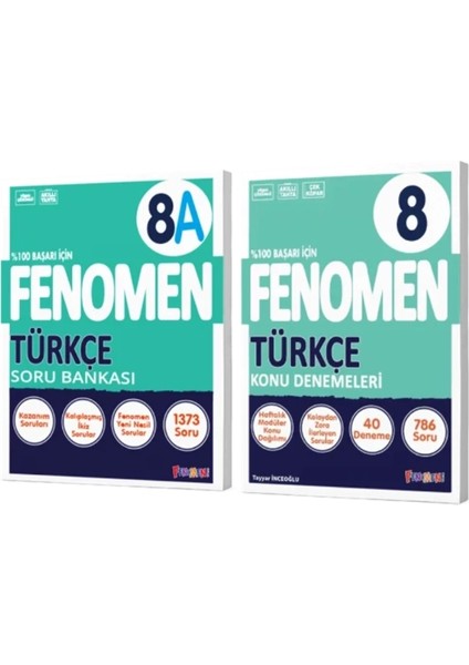 8. Sınıf Türkçe A Soru Bankası - Türkçe Konu Denemeleri 2'li Set