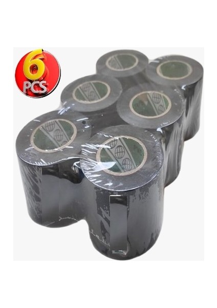 Pvc Isı Yalıtım Eklektrik Izolasyon Bandı 50 mm x 25 Yrd Siyah 6