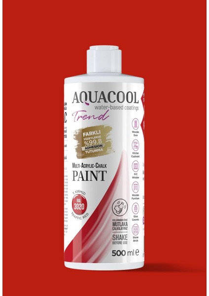 Trend Su Bazlı Akrilik Hobi Boya 500 ml Rulo Katalizör Boyacı Tavası Hibrit Dönüşüm Boyası Seti Ral 3020 fiyatları