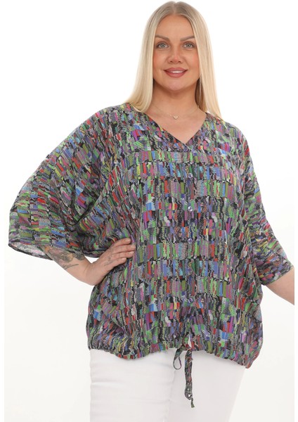 Viskon Oversize Büyük Beden Gömlek