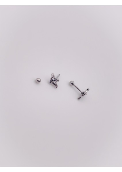 Cerrahi Çelik Piercing Yay Figürlü Kıkırdak Helix Tragus PIERCING(1ADET)