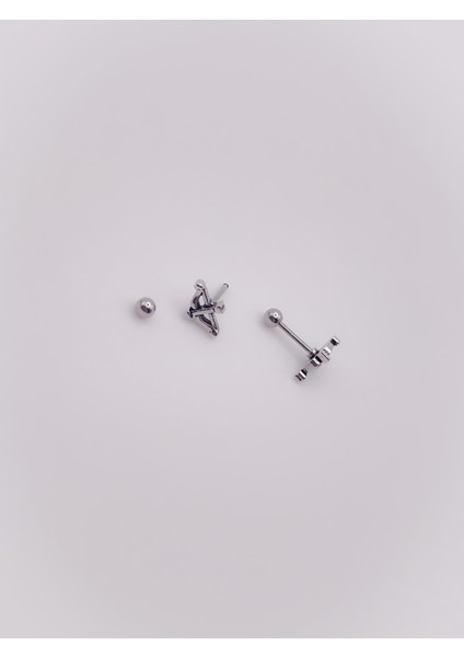 Cerrahi Çelik Piercing Yay Figürlü Kıkırdak Helix Tragus PIERCING(1ADET)
