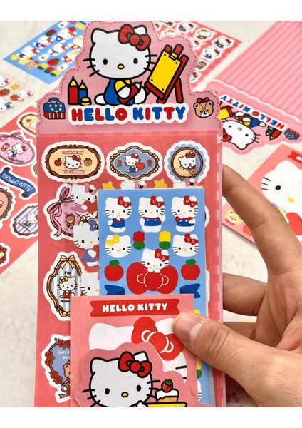Sanrio Hello Kittty Karakteri 6 Yaprak Sticker Bullet Journal çıkartma