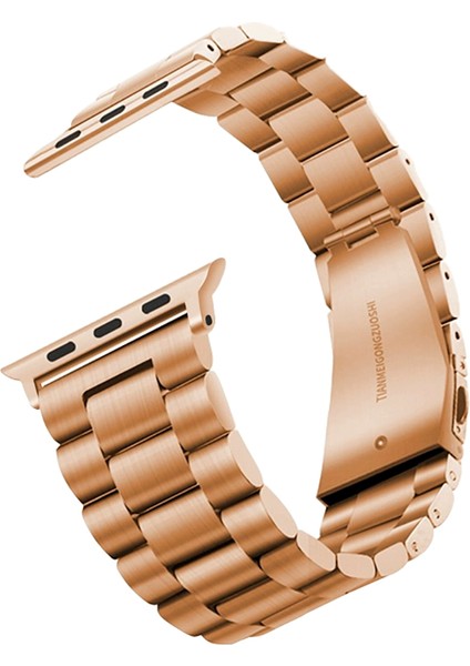 Apple Watch 1/2/3 38MM ile Uyumlu Kordon Ayarlanabilir Baklalı Metal Kordon