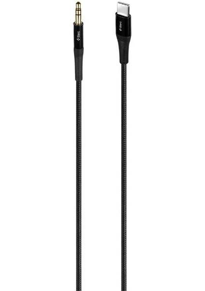 Aux - Usb-C Ses Kablosu 100CM Siyah