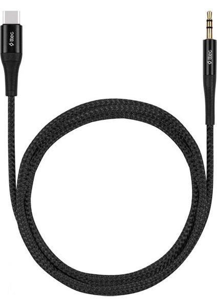 Aux - Usb-C Ses Kablosu 100CM Siyah