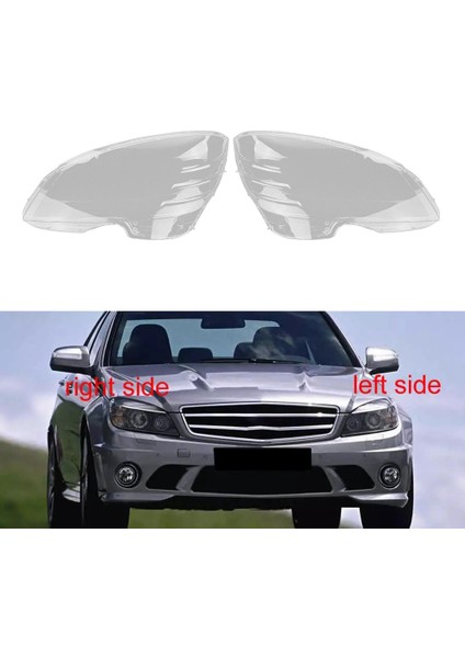 Benz Için W204 C180 C200 2008-2010 Sağ Far Kabuk Lamba Gölge Şeffaf Lens Kapağı Far Kapağı (Yurt Dışından)