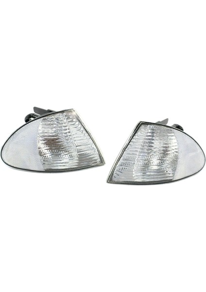Çift Park Sinyal Köşe Işaretleyici Işıklar Lambalar Lensler-Bmw 3 Serisi E46 1999-2001 Sedan Wagon 63136902765 63136902766 (Yurt Dışından)