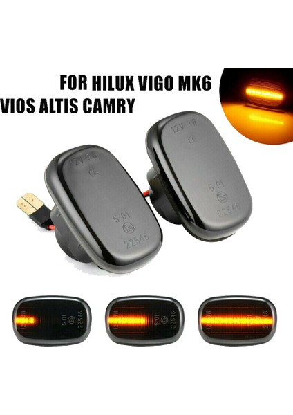 Adet LED Dinamik Yan Işaretleyici Dönüş Sinyal Işıkları Gösterge Lambası Toyota Corolla Için Rav4 Prius Yaris Camry Hilux Harrier (Yurt Dışından)