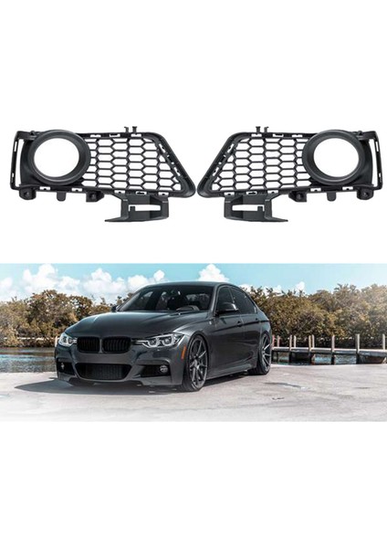 Araba Ön Tampon Sis Farı Izgarası-Bmw 3 Serisi F30 F31 Lcı M-Sport 2011+ (Yurt Dışından) modelleri