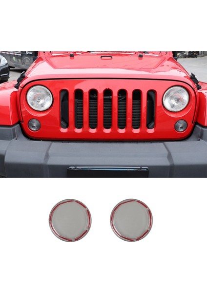 Araba Ön Dönüş Sinyalleri Işıklar Kapak Dekorasyon Aksesuarları Jeep Wrangler Jk 2007-2017 Için, Abs Füme Siyah (Yurt Dışından)