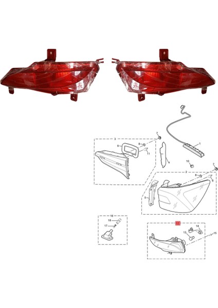Araba Sol Arka Tampon Sis Lambası Park Uyarı Reflektör Arka Lambaları Saıc Roewe I5 (Yurt Dışından) modelleri