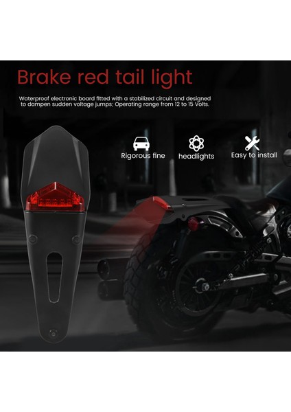 Arka Çamurluk LED Fren Kırmızı Kuyruk Motokros Motokros Xr Crf Klx Enduro Exc (Yurt Dışından)